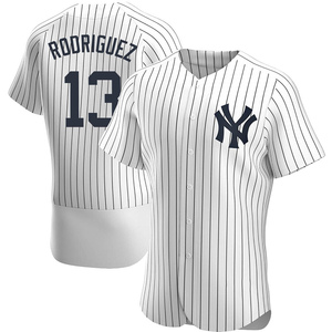 Men's New York Yankees Alex Rodriguez Authentic White Home Jersey