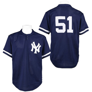 Men's New York Yankees Bernie Williams Authentic Blue 1995 Throwback Jersey