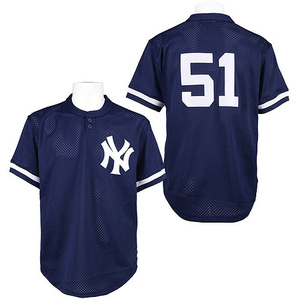 Men's New York Yankees Bernie Williams Replica Blue 1995 Throwback Jersey