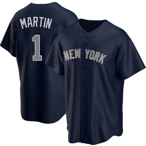 Men's New York Yankees Billy Martin Replica Navy Alternate Jersey