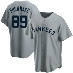 Men's New York Yankees Braden Shewmake Replica Gray Road Cooperstown Collection Jersey