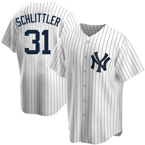 Men's New York Yankees Cam Schlittler Replica White Home Jersey