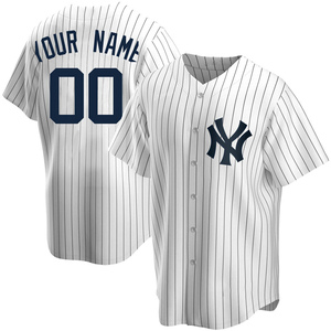 Men's New York Yankees Custom Replica White Home Jersey