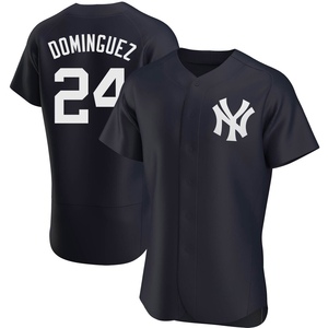 Men's New York Yankees Jasson Dominguez Authentic Navy Alternate Jersey