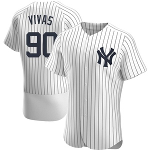 Men's New York Yankees Jorbit Vivas Authentic White Home Jersey