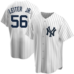Men's New York Yankees Mark Leiter Jr. Replica White Home Jersey
