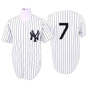 Men's New York Yankees Mickey Mantle Authentic White 1951 Throwback Jersey