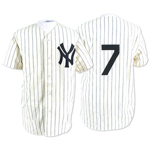 Men's New York Yankees Mickey Mantle Replica White Throwback Jersey