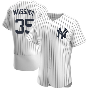 Men's New York Yankees Mike Mussina Authentic White Home Jersey