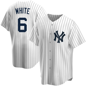 Men's New York Yankees Roy White Replica White Home Jersey