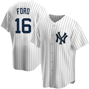 Men's New York Yankees Whitey Ford Replica White Home Jersey
