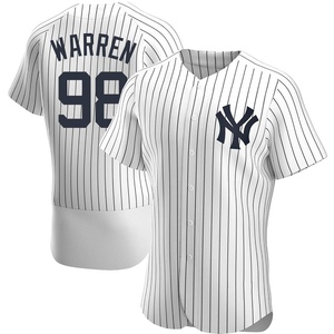 Men's New York Yankees Will Warren Authentic White Home Jersey