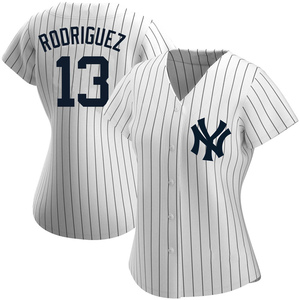 Women's New York Yankees Alex Rodriguez Authentic White Home Name Jersey