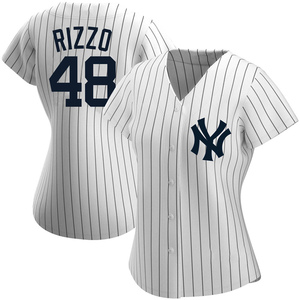 Women's New York Yankees Anthony Rizzo Authentic White Home Name Jersey