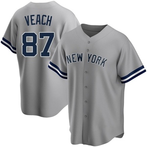 Youth New York Yankees Christopher Veach Replica Gray Road Name Jersey