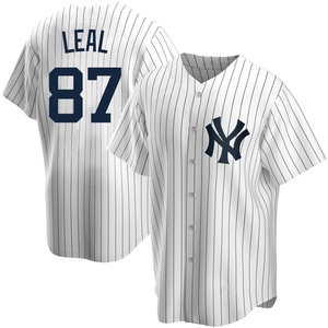 Youth New York Yankees Erick Leal Replica White Home Jersey