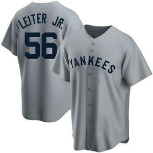 Youth New York Yankees Mark Leiter Jr. Replica Gray Road Cooperstown Collection Jersey