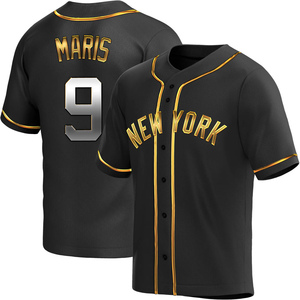 Youth New York Yankees Roger Maris Replica Black Golden Alternate Jersey